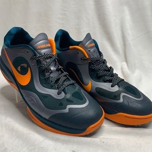 NIKE Air Max Ham Men's Orange Forest-Green Basketball Shoes Size 10